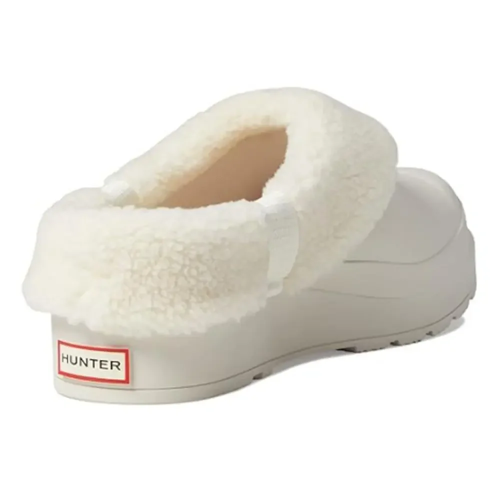 NIB Hunter Women's White Willow Play Sherpa Insulated Clog Size 7